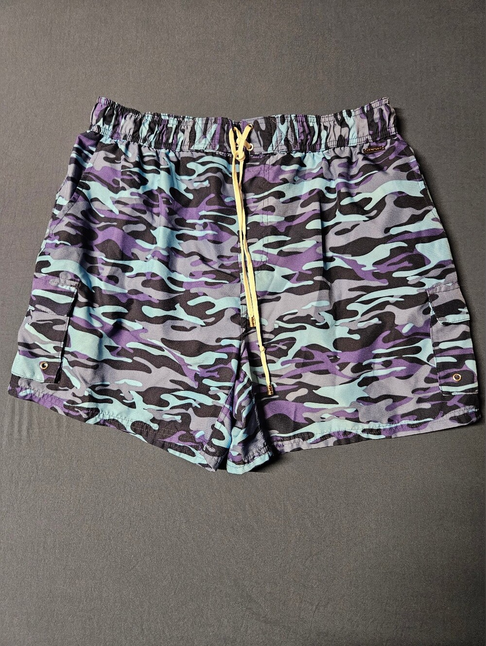 2(X)IST Men's Camo Swim Shorts XL Multicolor Mesh Lined Drawstring Waist